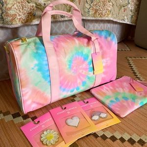 NWT Stoney Clover Lane X Target Tie Dye Duffle Wristlet Patch Bundle